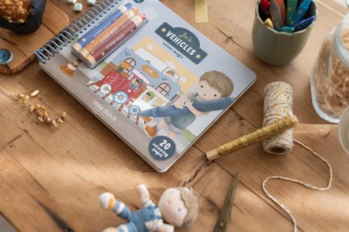 Little Dutch varázsfüzet színes ceruzával - Jim és barátai