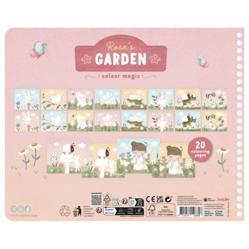 Little Dutch varázsfüzet színes ceruzával - Rosa és barátai