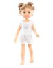 Paola Reina - Las Amigas játékbaba - Valeria - Összefogott hajjal, pizsamában