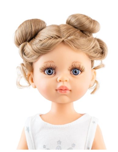 Paola Reina - Las Amigas játékbaba - Valeria - Összefogott hajjal, pizsamában