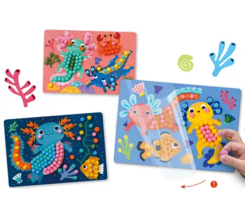 Avenir - Kreatív pom pom kép készítő, Axolotl