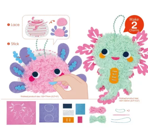 Avenir - Puha charm készítő kreatív készlet, Axolotl