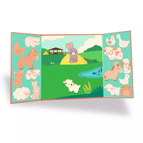 Djeco Matricás foglalkoztató - Állatok a tanyán - Farm animals  - 18 hónapos kortól