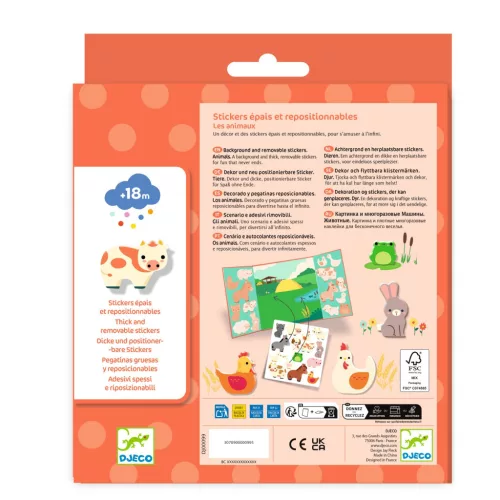 Djeco Matricás foglalkoztató - Állatok a tanyán - Farm animals  - 18 hónapos kortól