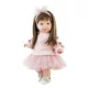 Marina&Pau Alina baba pink pomponos pulóverben és tüllszoknyában -45cm