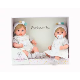   Marina&Pau baba - Vanília illatú Újszülött Ikerbabák 35cm méretben díszdobozban