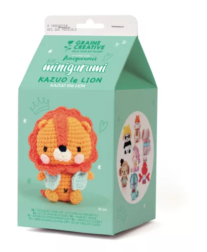 Graine Creative Minigurumi készlet – Kazuo, az oroszlán (10 cm)