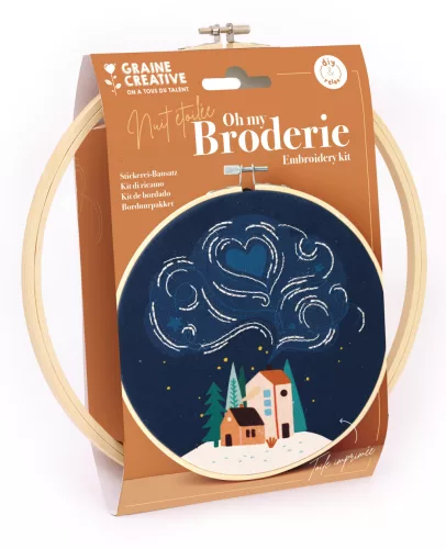 Graine Creative Hímzőkészlet – Éjszaka (20 cm)