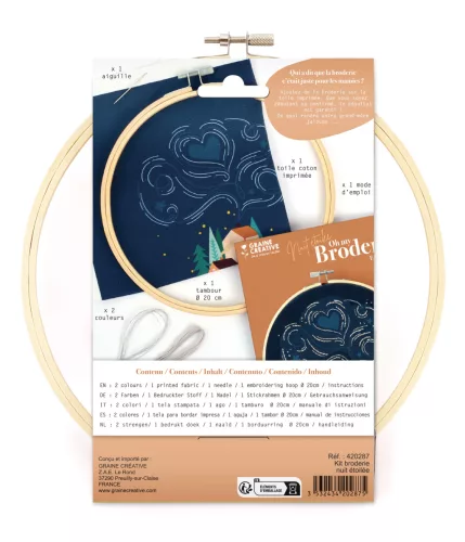 Graine Creative Hímzőkészlet – Éjszaka (20 cm)