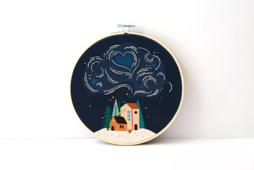 Graine Creative Hímzőkészlet – Éjszaka (20 cm)