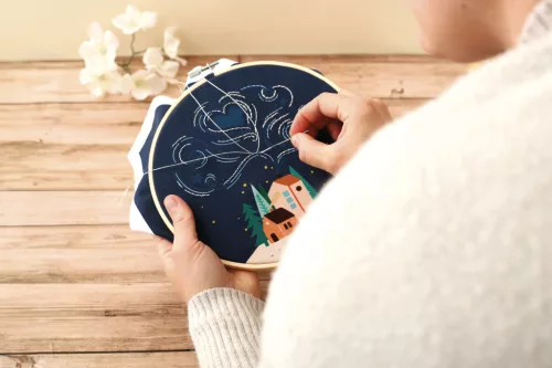 Graine Creative Hímzőkészlet – Éjszaka (20 cm)