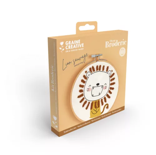 Graine Creative Hímzőkészlet – Oroszlán (15 cm)