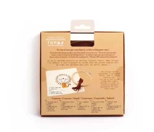 Graine Creative Hímzőkészlet – Oroszlán (15 cm)