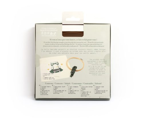 Graine Creative Hímzőkészlet – Szuper cica (15 cm)