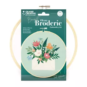 Graine Creative Hímzőkészlet – Virágcsokor (20 cm)