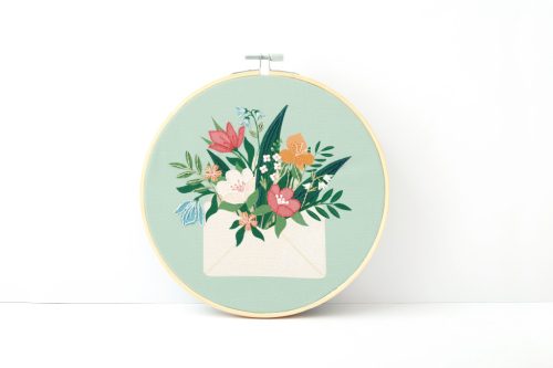 Graine Creative Hímzőkészlet – Virágcsokor (20 cm)