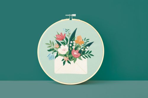 Graine Creative Hímzőkészlet – Virágcsokor (20 cm)