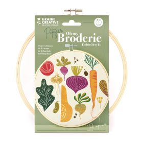 Graine Creative Hímzőkészlet – Zöldségeskert (20 cm)
