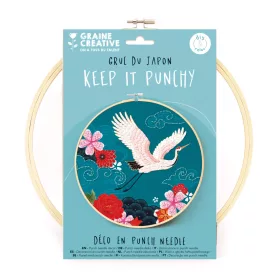   Graine Creative Punch needle hímzőkészlet – Japán daru (25 cm)