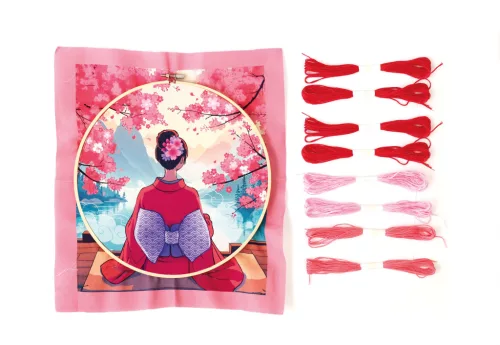 Graine Creative Punch needle hímzőkészlet – Kimonó (25 cm)