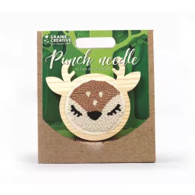  Graine Creative Punch needle hímzőkészlet – Őzike (15 cm)