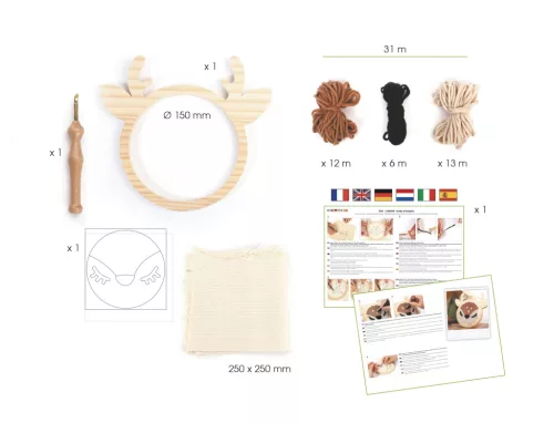 Graine Creative Punch needle hímzőkészlet – Őzike (15 cm)
