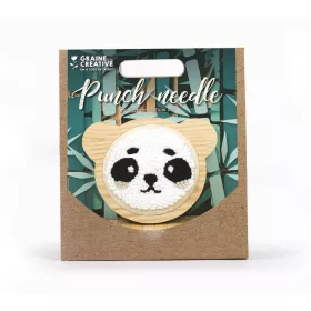   Graine Creative Punch needle hímzőkészlet – Panda (15 cm)