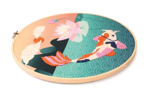 Graine Creative Punch needle hímzőkészlet – Koi ponty (25 cm)