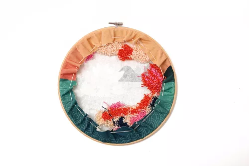 Graine Creative Punch needle hímzőkészlet – Koi ponty (25 cm)