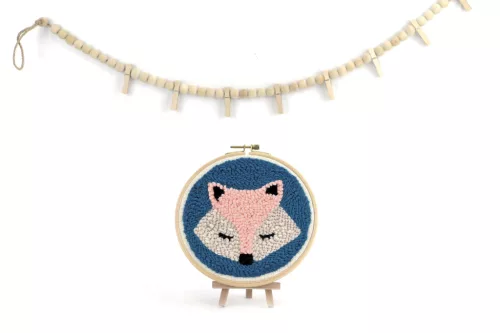 Graine Creative Punch needle hímzőkészlet – Róka (20 cm)