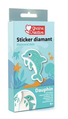 Graine Creative Gyémántfestő matrica – Delfin