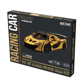 Graine Creative 3D fa modell – Sárga versenyautó