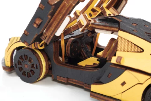 Graine Creative 3D fa modell – Sárga versenyautó