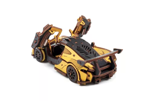 Graine Creative 3D fa modell – Sárga versenyautó