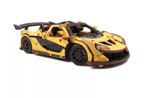 Graine Creative 3D fa modell – Sárga versenyautó