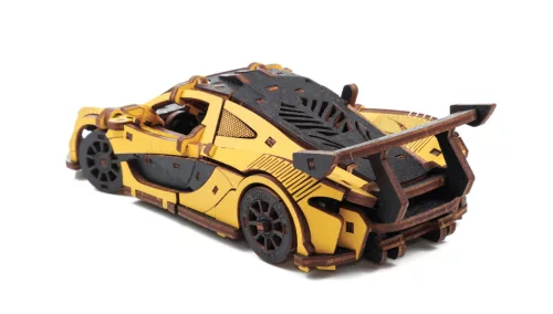 Graine Creative 3D fa modell – Sárga versenyautó