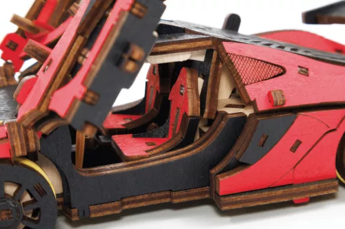 Graine Creative 3D fa modell – Piros versenyautó
