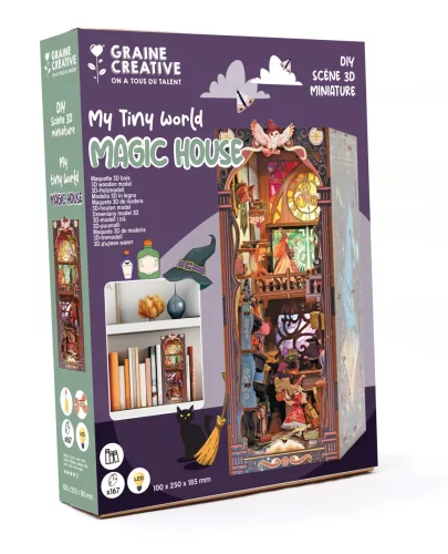 Graine Creative DIY könyvespolc díszítő – Mágikus házikó