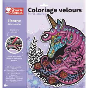 Graine Creative Bársonyszínező – Unikornis