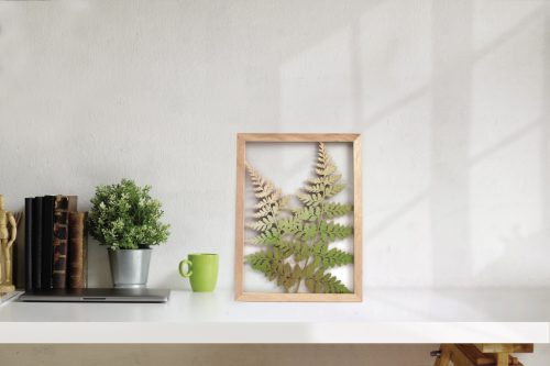 Graine Creative Fa képkeret – Levél mintás téglalap (300×400×9 mm)