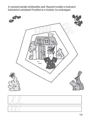 Vidám vonalhúzó gyakorlatok – Betűk és számok sötétkék