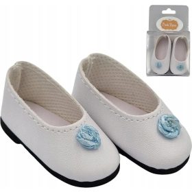   Paola Reina - Las Amigas babacipő játékbabához - Virágmintás, fehér