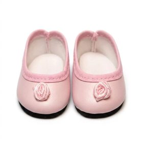   Paola Reina - Las Amigas babacipő játékbabához - Rózsaszín, virágos