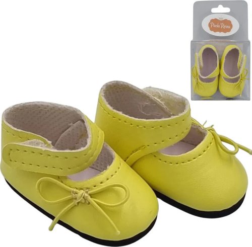 Paola Reina - Las Amigas babacipő játékbabához - Sárga, tépőzáras