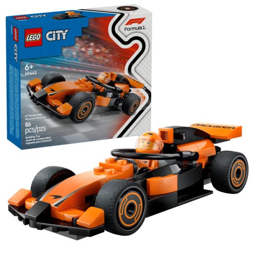 LEGO City 60442 F1-es pilóta Mclaren versenyautóval