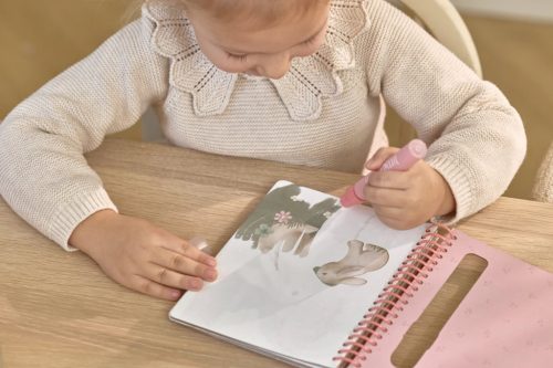 Little Dutch vízzel színező füzet - Rosa Fairy Garden