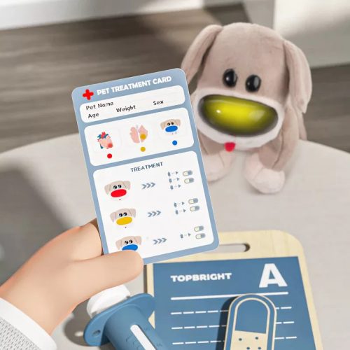 Interaktív állatklinika kutya gondozó játékkészlet fényekkel és hangokkal TOPBRIGHT