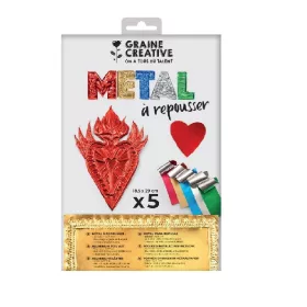   Graine Creative 5 db-os csomag alumíniumfólia 5 színben, 185x290x0,07 mm 