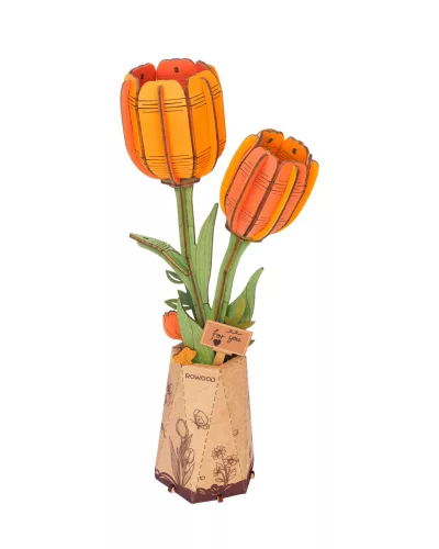 Narancssárga tulipán - DIY favirág