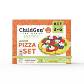   ChildGen 100% természetes kreatív gyurma készlet kihajtható dobozban, Pizza
